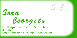 sara csorgits business card